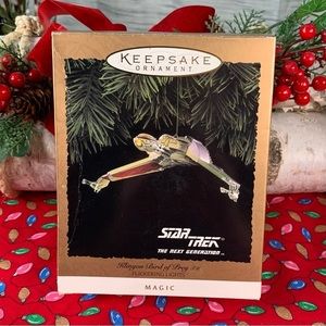 1994 Star Trek Klingon Bird of Prey light and magic Christmas Ornament.